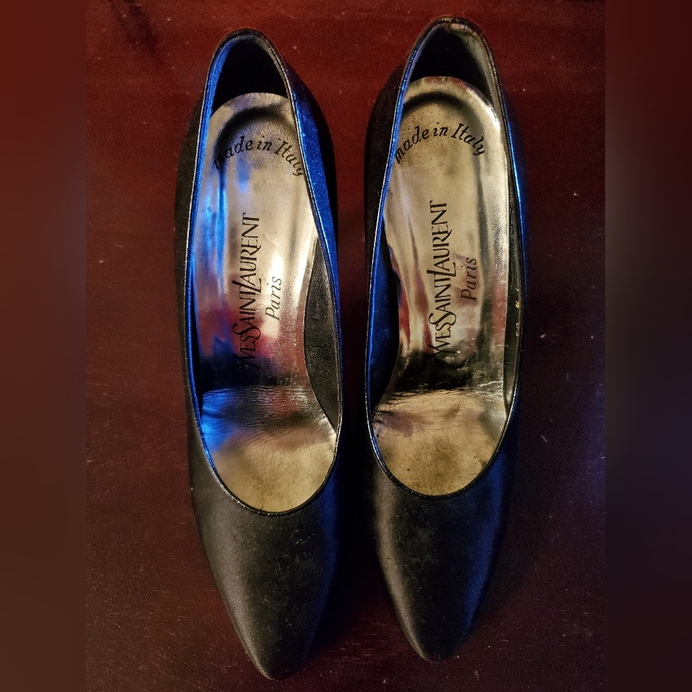 Yves Saint Laurent YSL Satin Pumps/ High Heels Shoes 7.5N